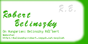 robert belinszky business card